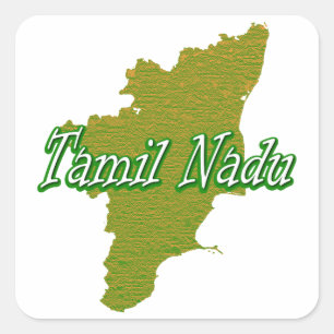 Tamil Nadu Vierkante Sticker