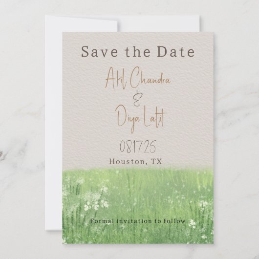 Tamil Wedding Couple Illustratie slaat de datum op Save The Date (Achterkant)