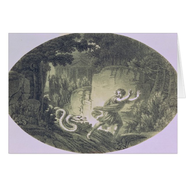 Tamino achtervolgd door een gigantische serpent (Voorkant Horizontaal)