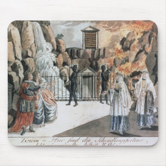 Tamino en Pamina voor de tempel Muismat (Voorkant)