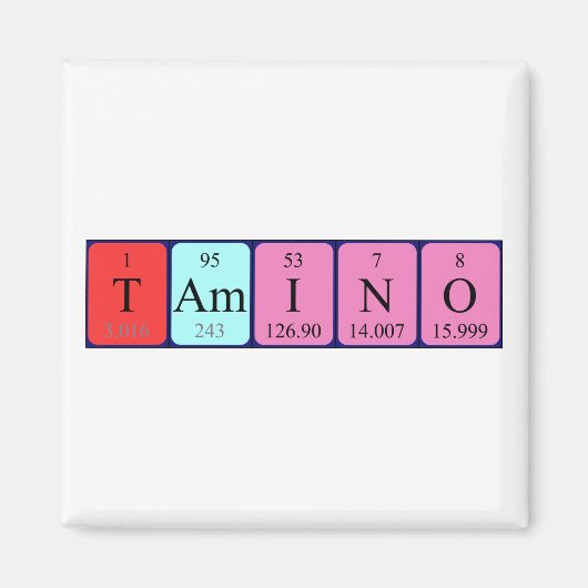 Tamino periodieke tabelnaam magnet (Voorkant)