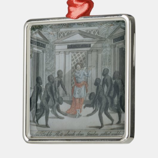 Tamino speelt de magische fluit metalen ornament (Links)