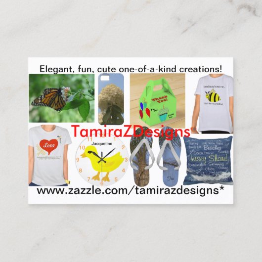 TamiraZDesign Blue Hydrangea Visitekaartje (Achterkant)