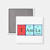 Tamla periodieke lijstnaam magnet (Voorkant / Achterkant)