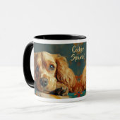 Tamme Amerikaanse Cocker Spaniel Portret Mok (Voorkant links)