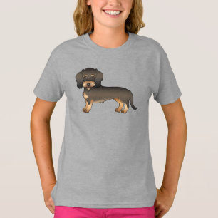 Tamme Everzwijn Ruwharige Dachshund Schattige Cart T-shirt