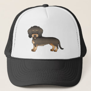 Tamme Everzwijn Ruwharige Dashond Leuk Cartoon Hon Trucker Pet