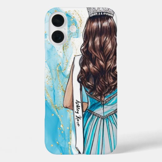 Tamme kastanje Pageant Portret Aangepaste Sjerp Case-Mate iPhone Case (Achterkant)