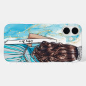 Tamme kastanje Pageant Portret Aangepaste Sjerp Case-Mate iPhone Case (Achterkant (horizontaal))