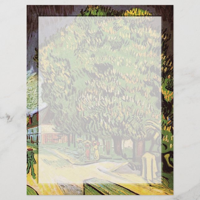 Tamme kastanjes in bloei, Vincent van Gogh. (Voorkant)