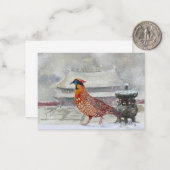 Tammincks Tragopan Kaart Notitiekaartje (Voorkant / Achterkant in situ)