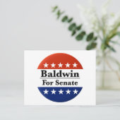 Tammy Baldwin opnieuw verkozen in de Amerikaanse S Briefkaart (Staand voorkant)