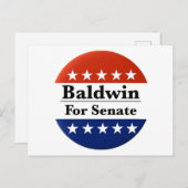 Tammy Baldwin opnieuw verkozen in de Amerikaanse S Briefkaart (Voorkant / Achterkant)