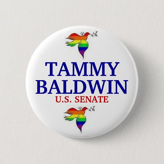 Tammy Baldwin VOOR SENATE Ronde Button 5,7 Cm (Voorkant)