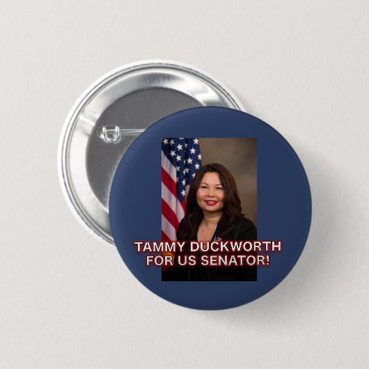 Tammy Duckworth voor US Senator Illinois Button (Voorkant /achterkant)