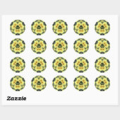 TAMMY ~ EASTER DAHLIAS YELLOW RELIGIOUS ~ RONDE STICKER (Vel)