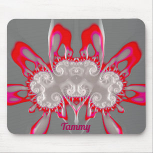 TAMMY ~ FLUORO ROZE ROOD GRIJS WIT ~ Fractal Muismat