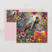 TAMMY ~ Gelukkige Verjaardag ~ Bright Birds ~ (Voorkant / Achterkant)