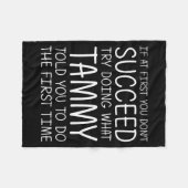 Tammy Gift Name D Birthday Funny Christmas Joke  Fleece Deken (Voorkant (Horizontaal))