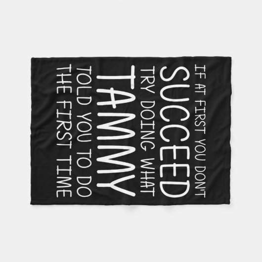 Tammy Gift Name D Birthday Funny Christmas Joke  Fleece Deken (Voorkant (Horizontaal))