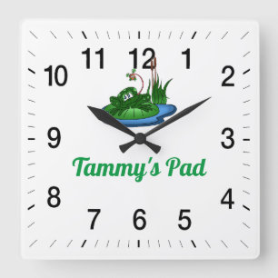 Tammy's Pad Vierkante Wandklok