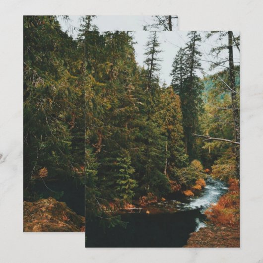 Tamolitch-Herfsten (blauwe pool) Feestdagenkaart (Voorkant / Achterkant)