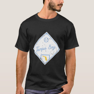 Tampa Bay Baseball Fan Florida Kaart State Outline T-shirt