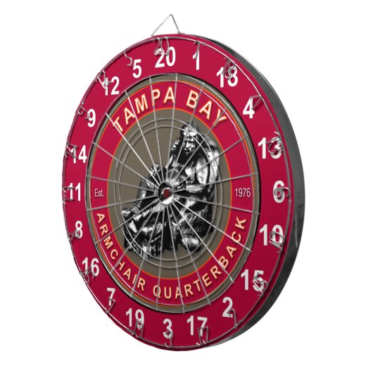 Tampa Bay Fauteuil Quarterback Football Dartboard Dartbord (Voorkant Rechts)