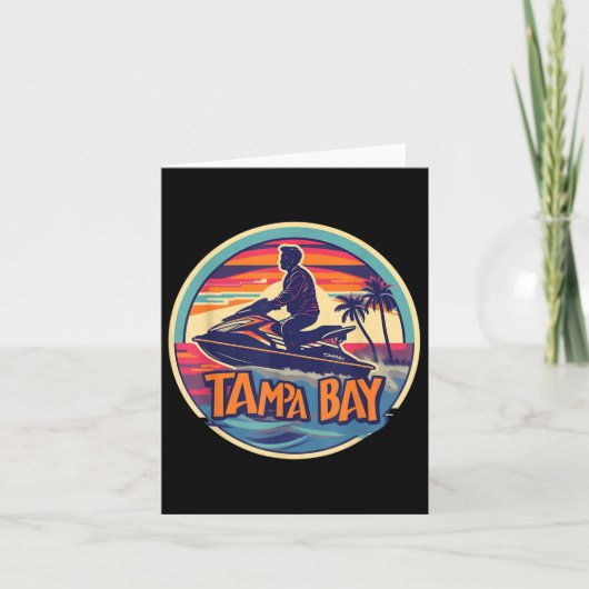 Tampa Bay Florida Jetski Boating Water Golf Waters Kaart (Voorkant)