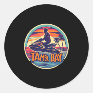Tampa Bay Florida Jetski Varend Water Golfwateren Ronde Sticker