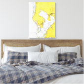 Tampa Bay, Florida nautische kaart Canvas Afdruk (Insitu (Slaapkamer))
