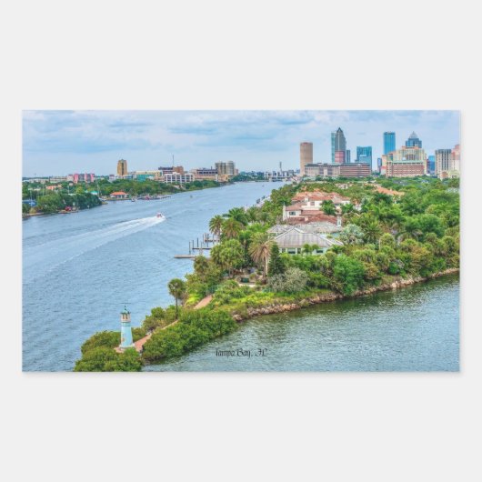Tampa Bay, Florida Rechthoekige Sticker (Voorkant)