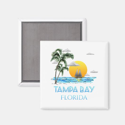 Tampa Bay Florida Sailing Magneet (Voorkant / Achterkant)