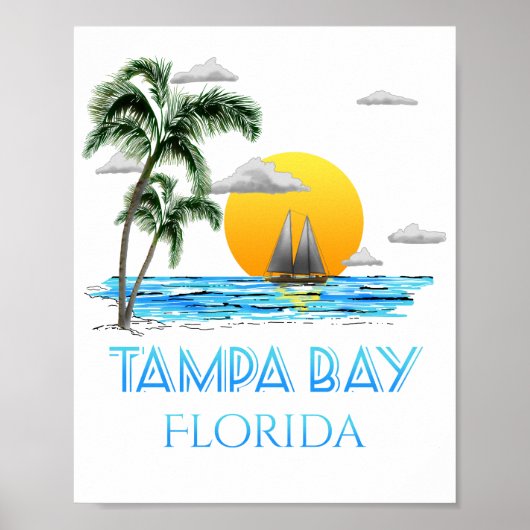 Tampa Bay Florida Sailing Poster (Voorkant)