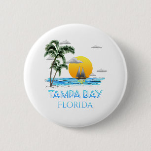 Tampa Bay Florida Sailing Ronde Button 5,7 Cm