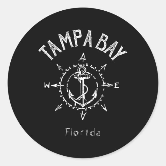 Tampa Bay Florida Sailing Ronde Sticker (Voorkant)