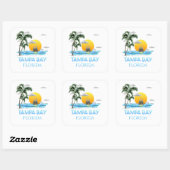 Tampa Bay Florida Sailing Vierkante Sticker (Vel)