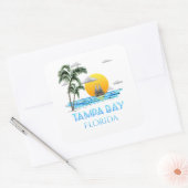 Tampa Bay Florida Sailing Vierkante Sticker (Envelop)