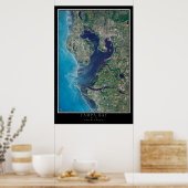 Tampa Bay Florida Satellite Poster Map (Keuken)
