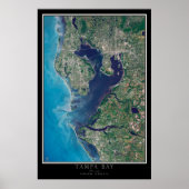 Tampa Bay Florida Satellite Poster Map (Voorkant)