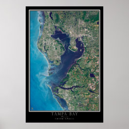 Tampa Bay Florida Satellite Poster Map
