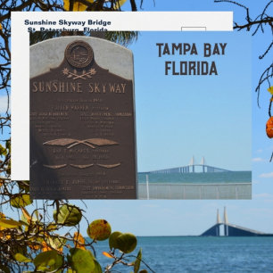 Tampa Bay Florida Sunshine Skyway-brug Briefkaart