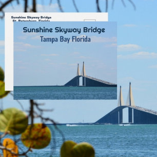 Tampa Bay Florida Sunshine Skyway Fotografie Briefkaart