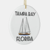 Tampa Bay Florida Zeilen Keramisch Ornament (Rechts)