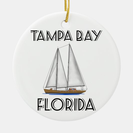 Tampa Bay Florida Zeilen Keramisch Ornament (Voorkant)
