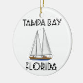 Tampa Bay Florida Zeilen Keramisch Ornament (Links)
