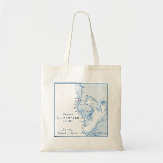 Tampa Bay Kaart Elegant Bruiloft Welkom Tote Bag (Voorkant)