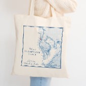 Tampa Bay Kaart Elegant Bruiloft Welkom Tote Bag
