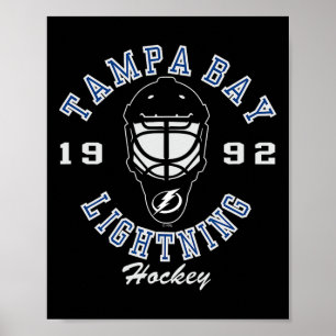 Tampa Bay Lightning Hockey Mask Zwart Officieel Ge Poster