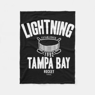 Tampa Bay Lightning Hockey Puck Blauw Officieel Ge Fleece Deken
